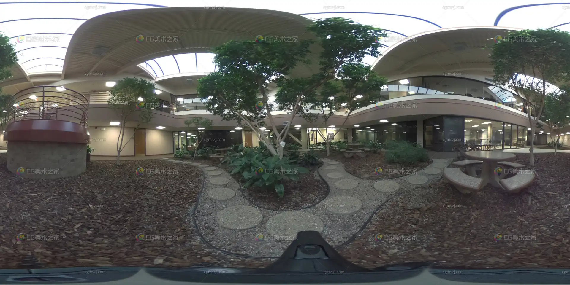 室内中庭景观贴图