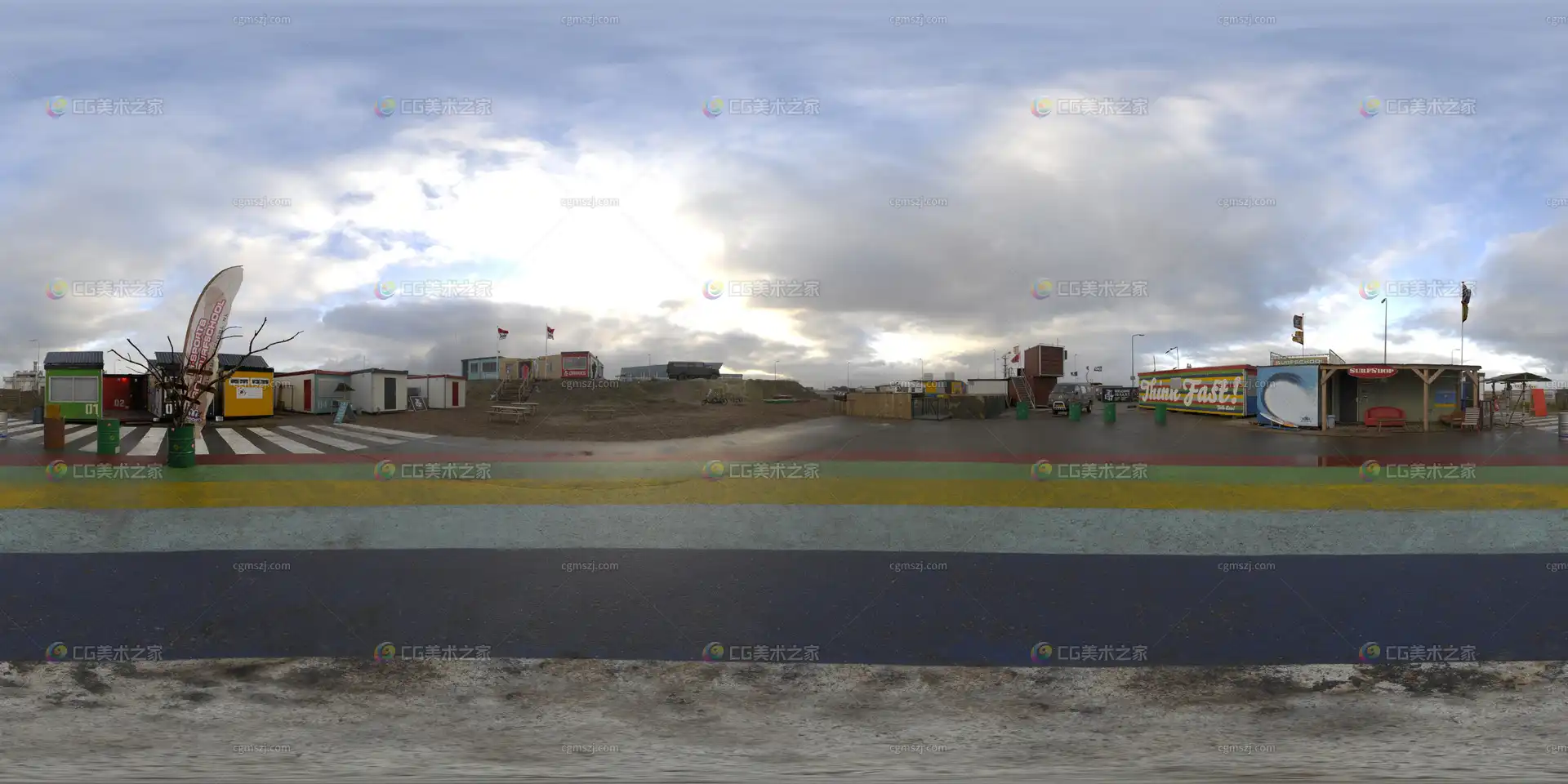 户外营地景观贴图