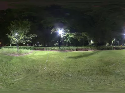 夜晚公园景观贴图