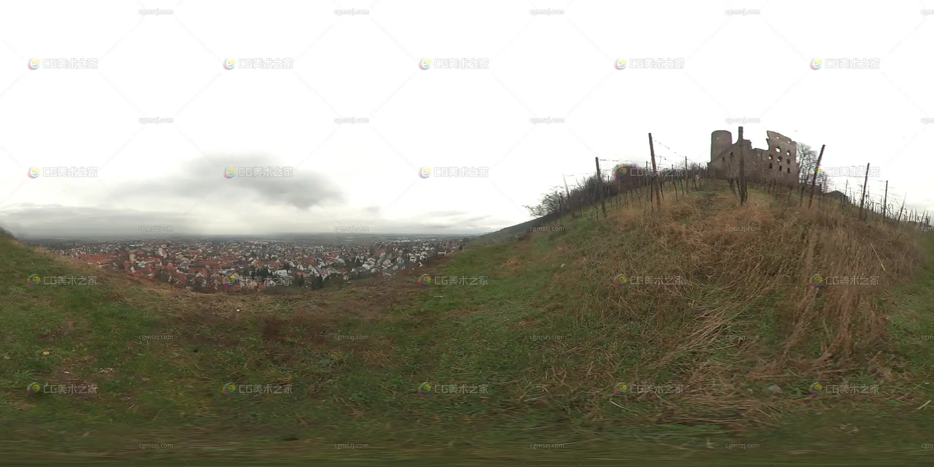 山城遗址景观贴图