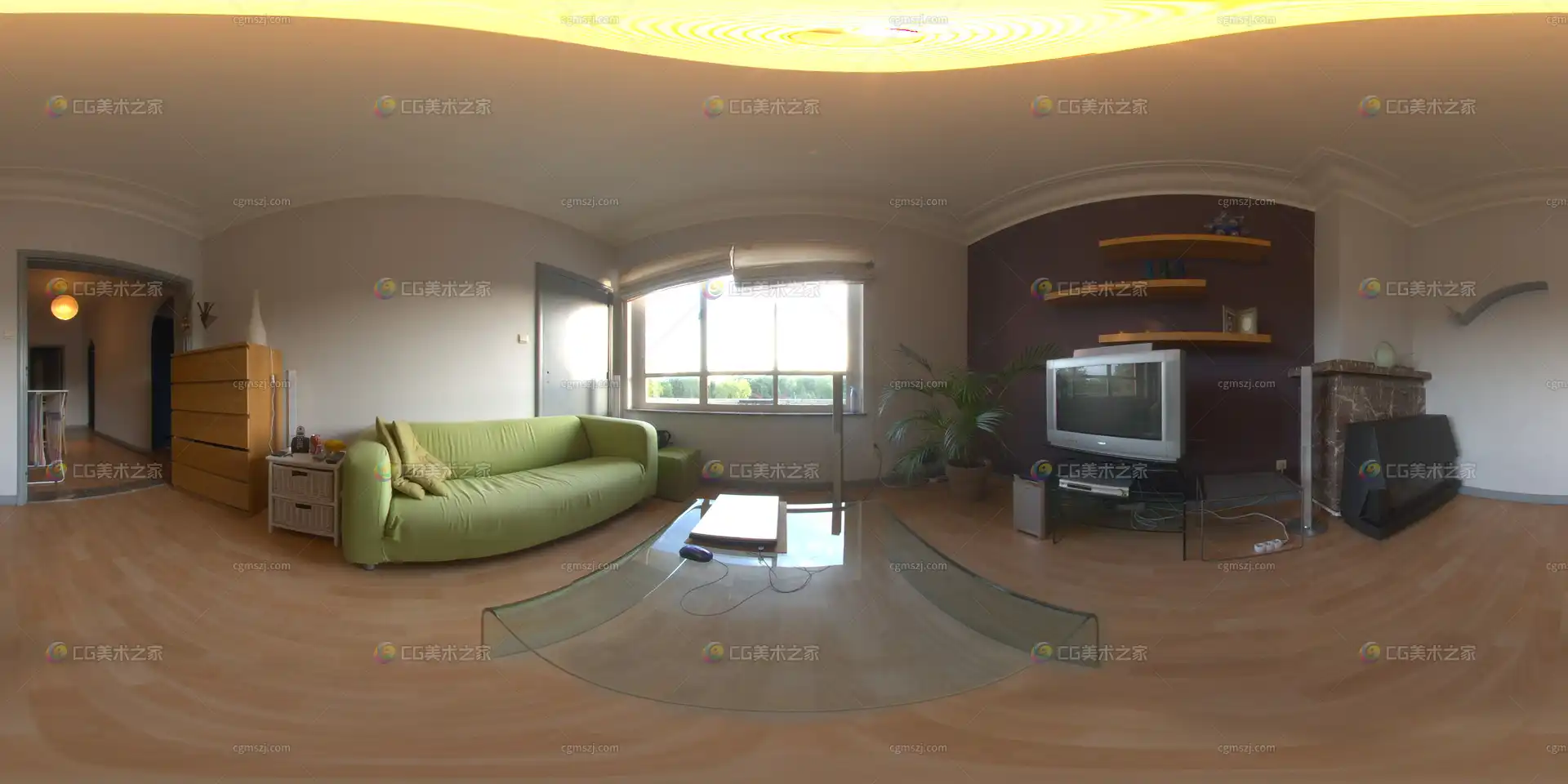 室内现代客厅景观贴图