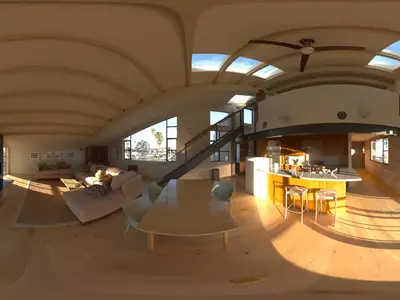 现代loft客厅贴图