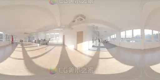 现代办公空间全景贴画图