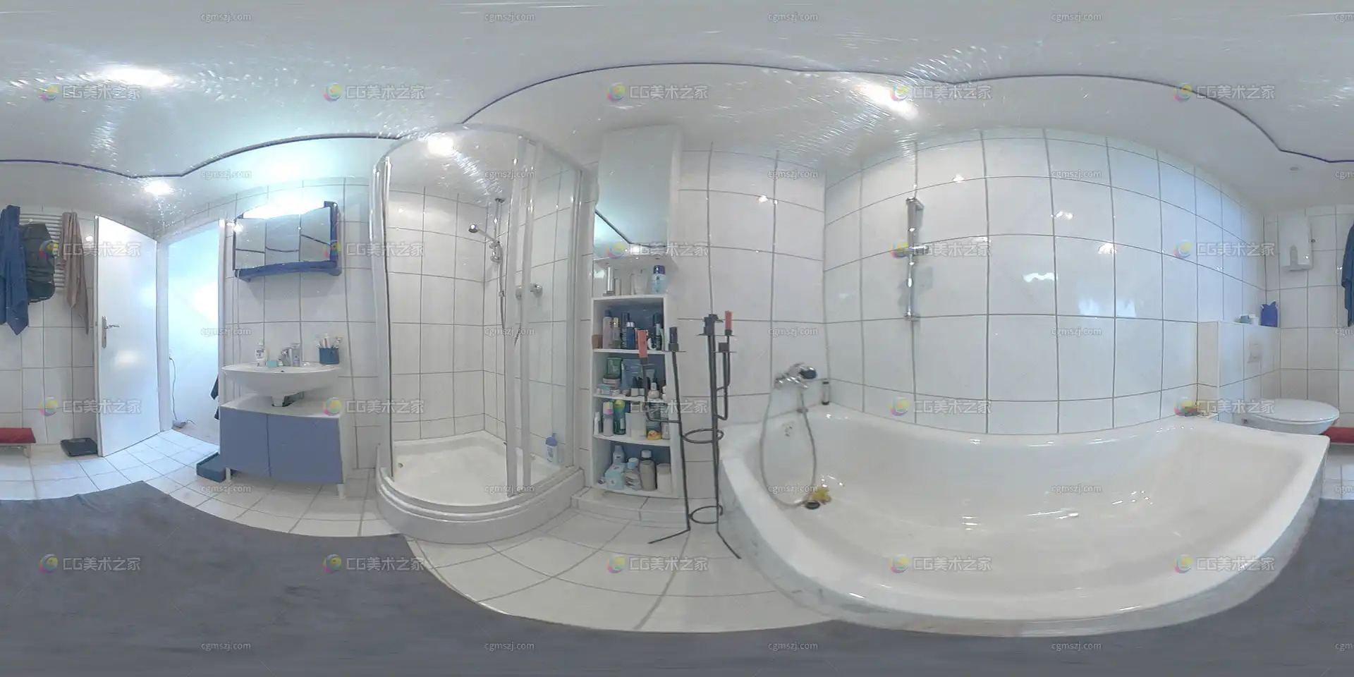 浴室室内景观贴图