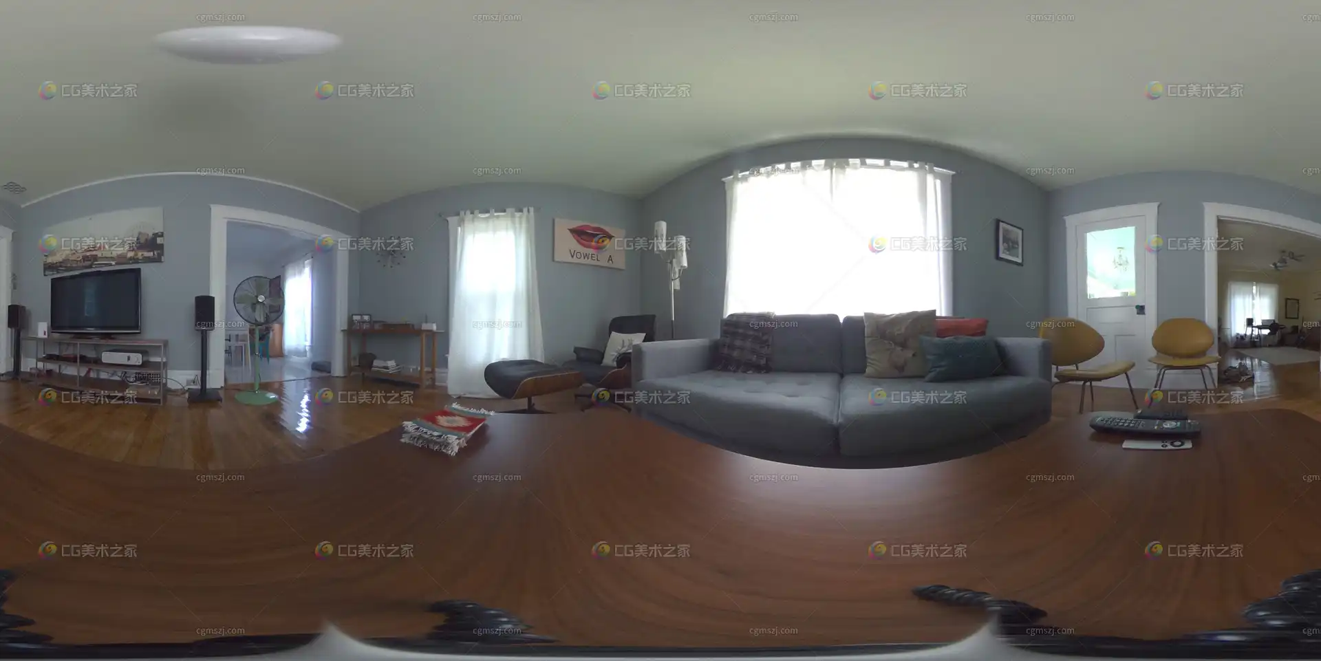 客厅室内景观贴图