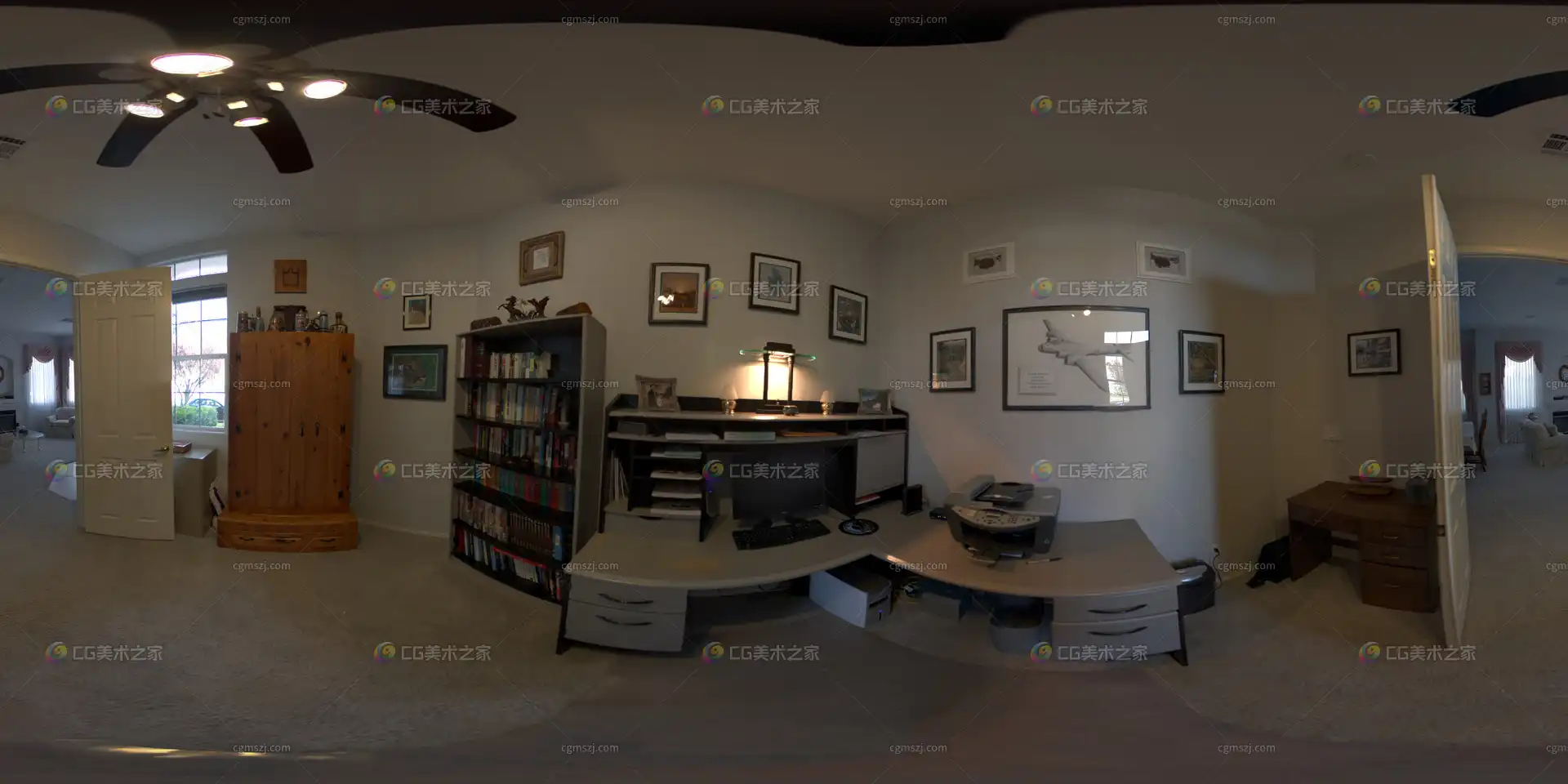 书房室内景观贴图