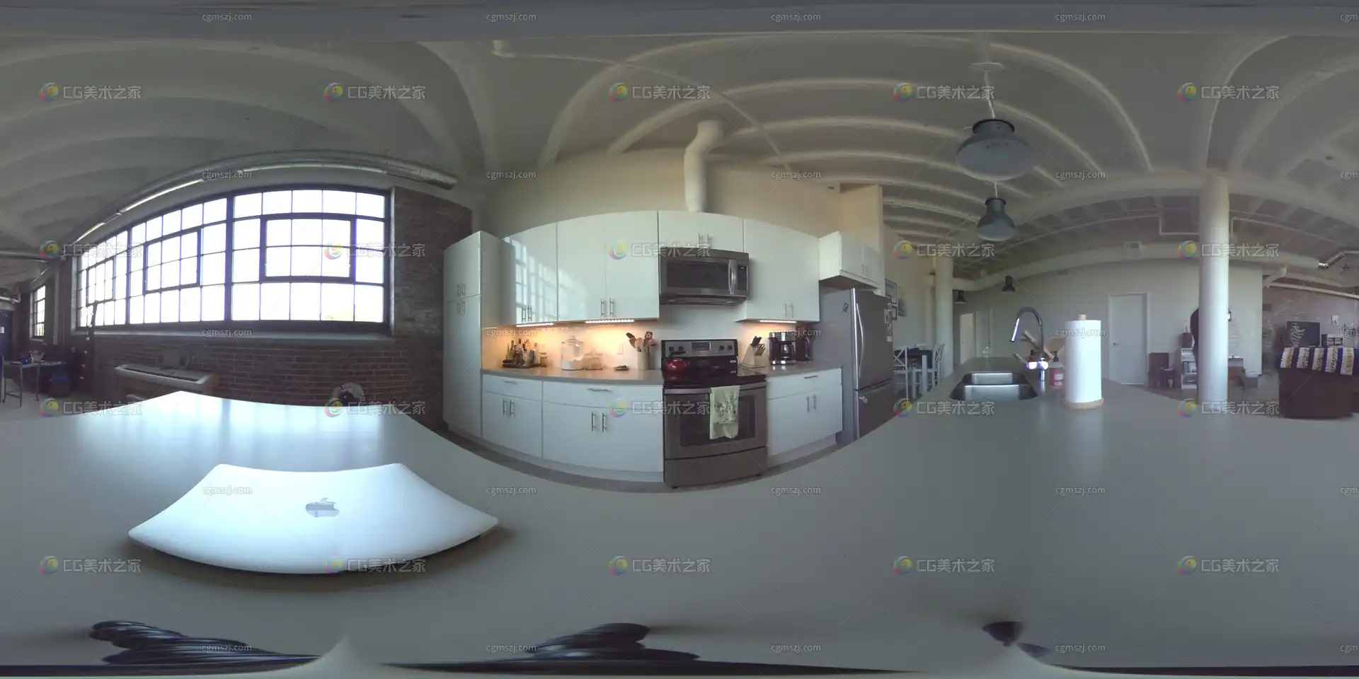 室内厨房全景贴图