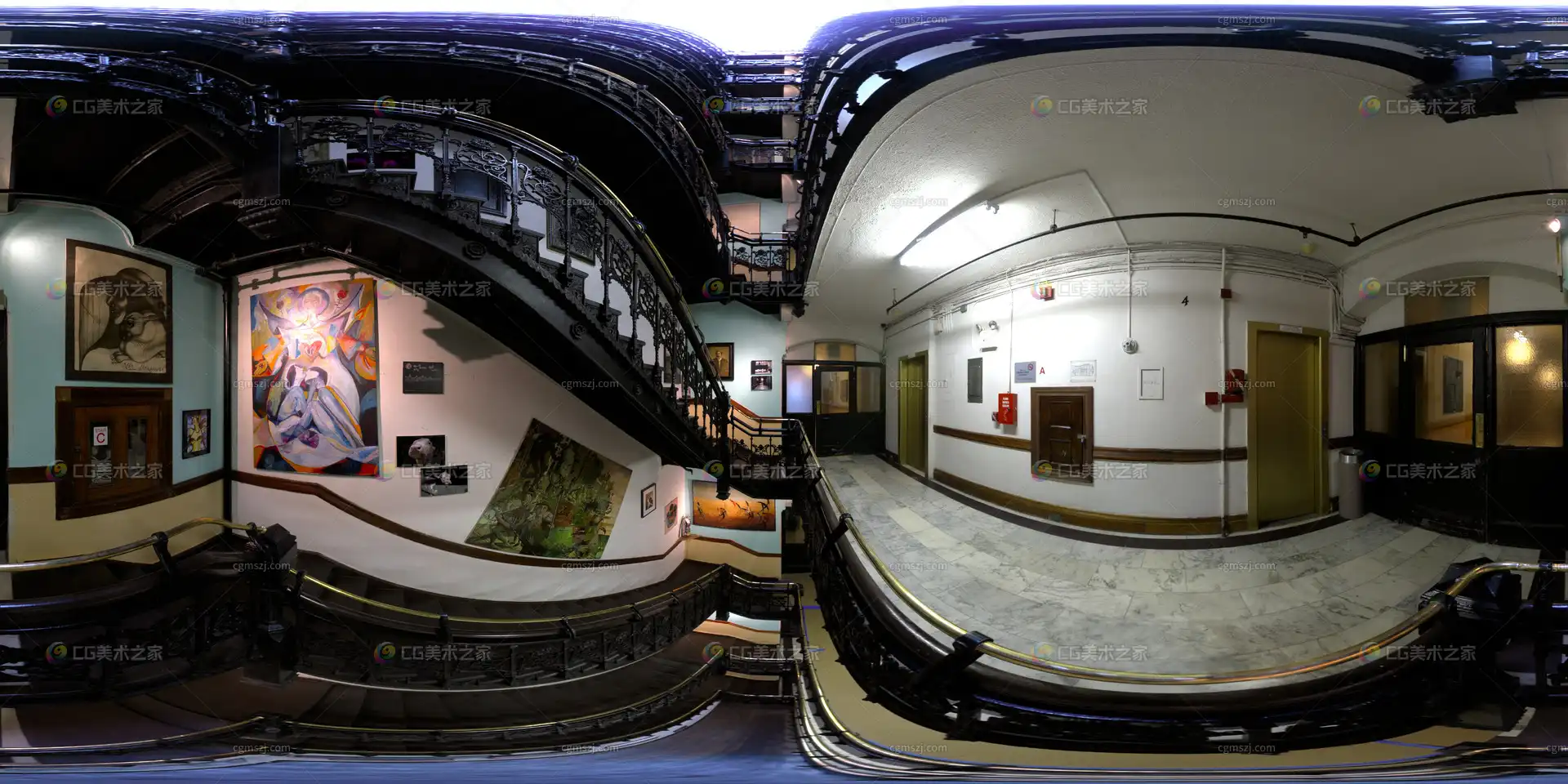 室内公共场所贴图