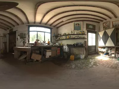 室内复古工坊全景贴图