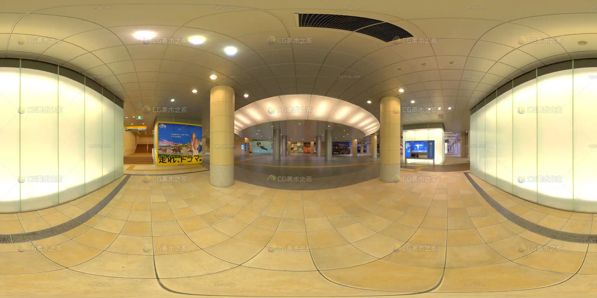 现代大厅全景贴图