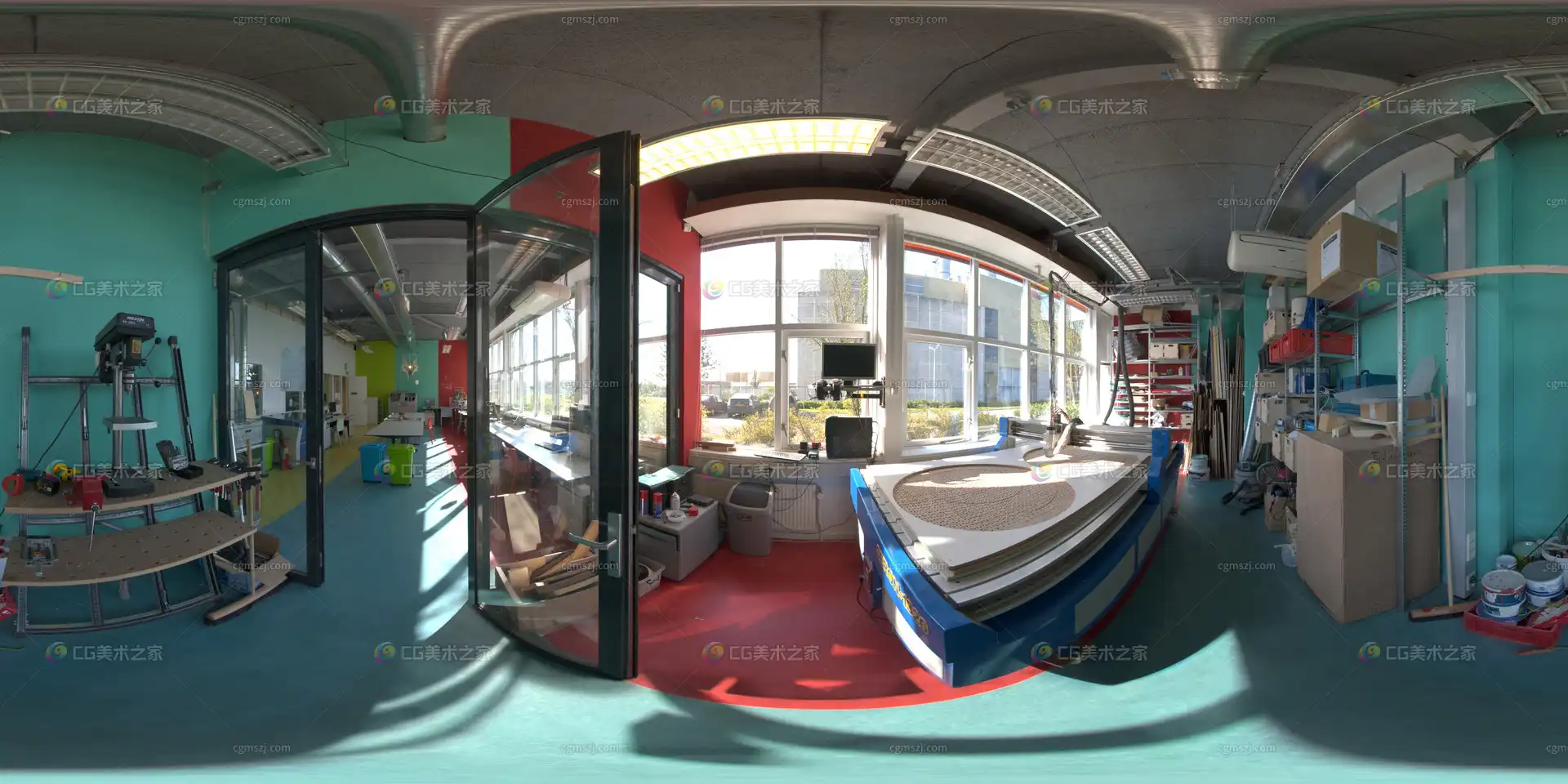 现代工作室全景贴图