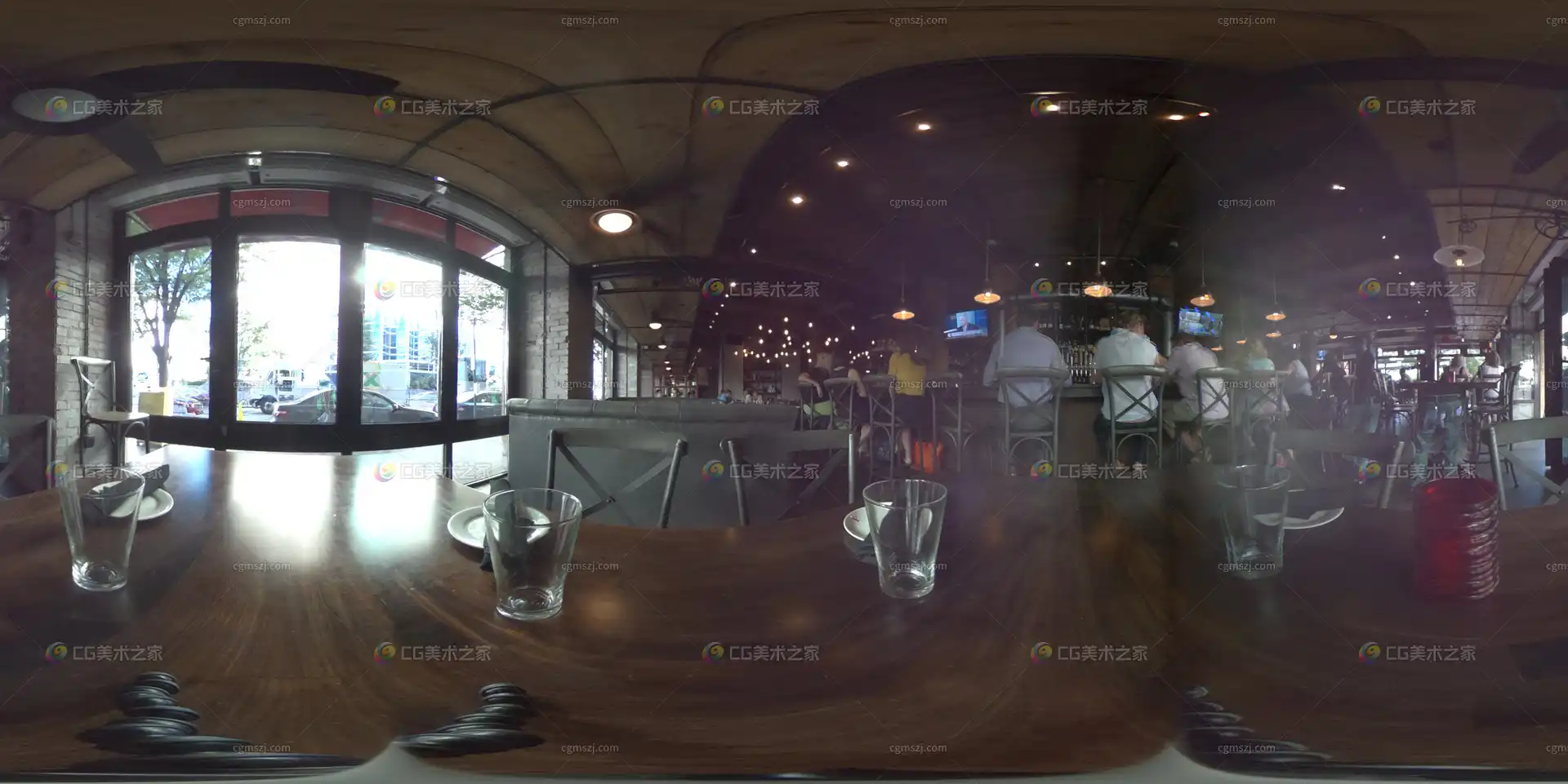 复古酒吧全景贴图