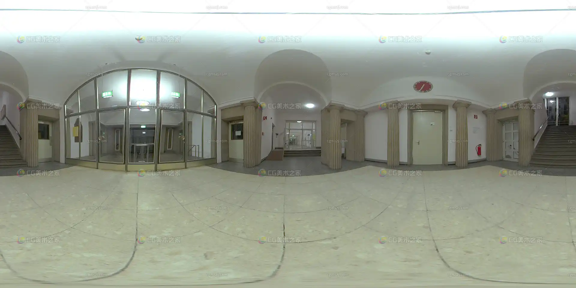 复古大厅全景贴图