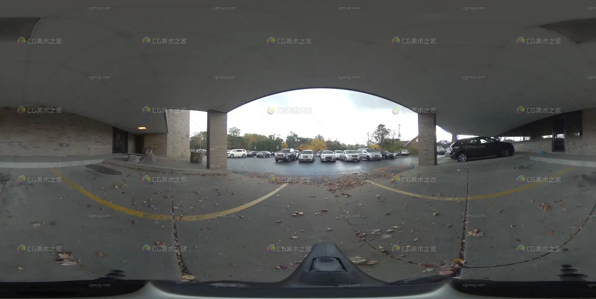 停车场入口全景贴图