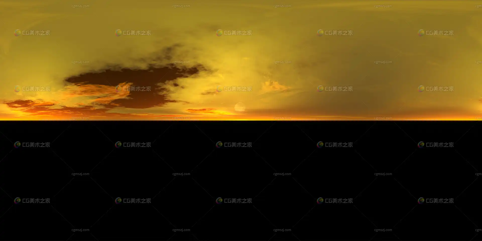 黄昏天空 全景贴图