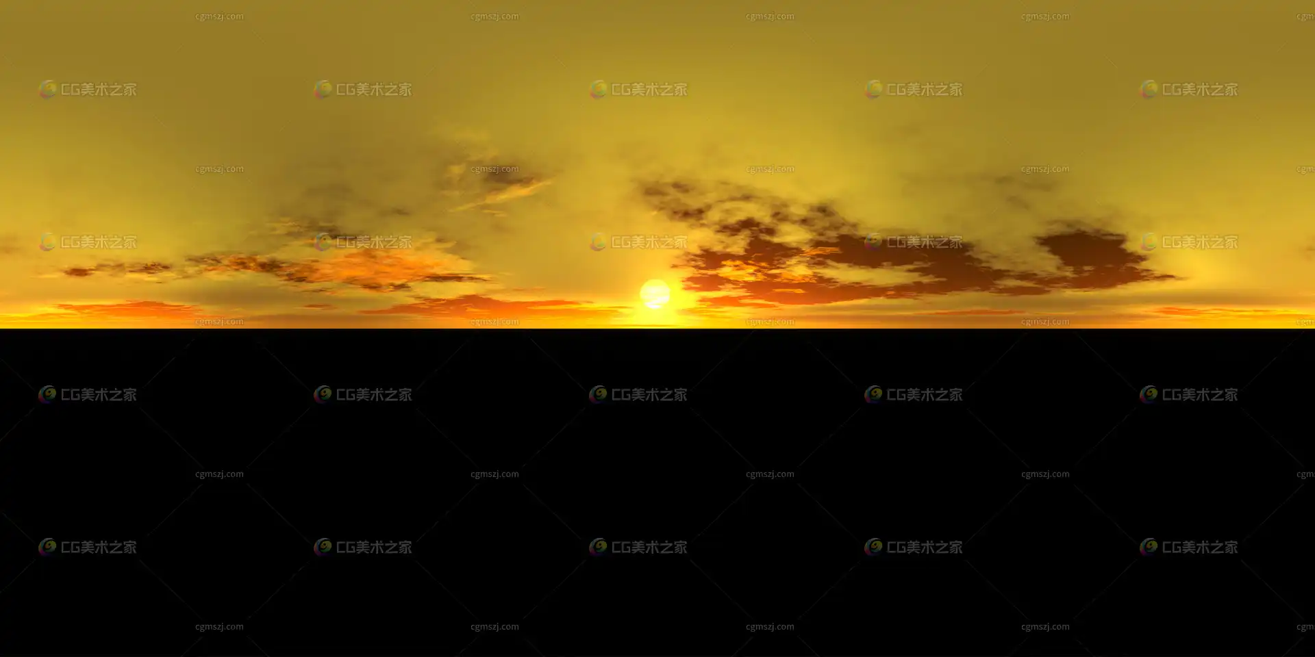 夕阳下昏暗天空贴图