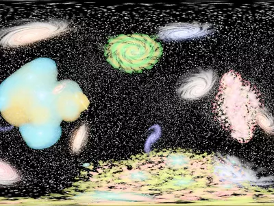 奇幻星空全景贴图