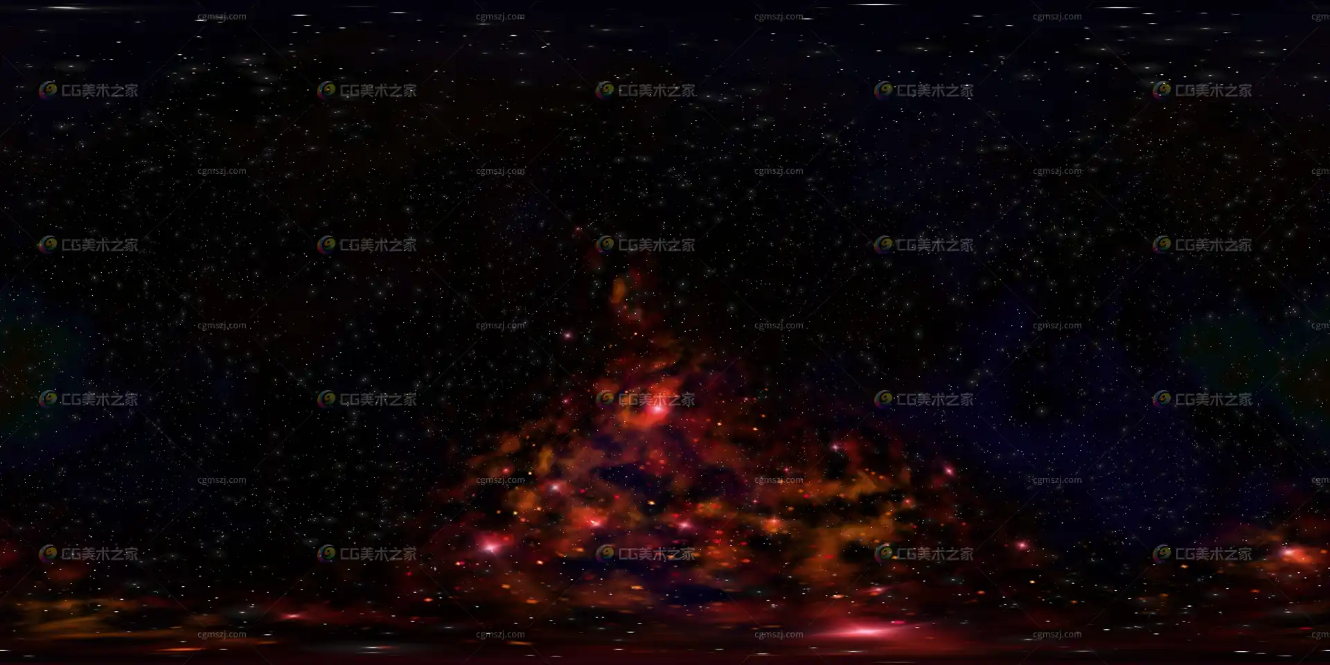 红色星云全景贴图
