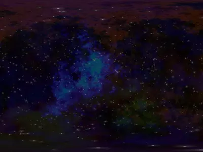 蓝色星云全景贴图