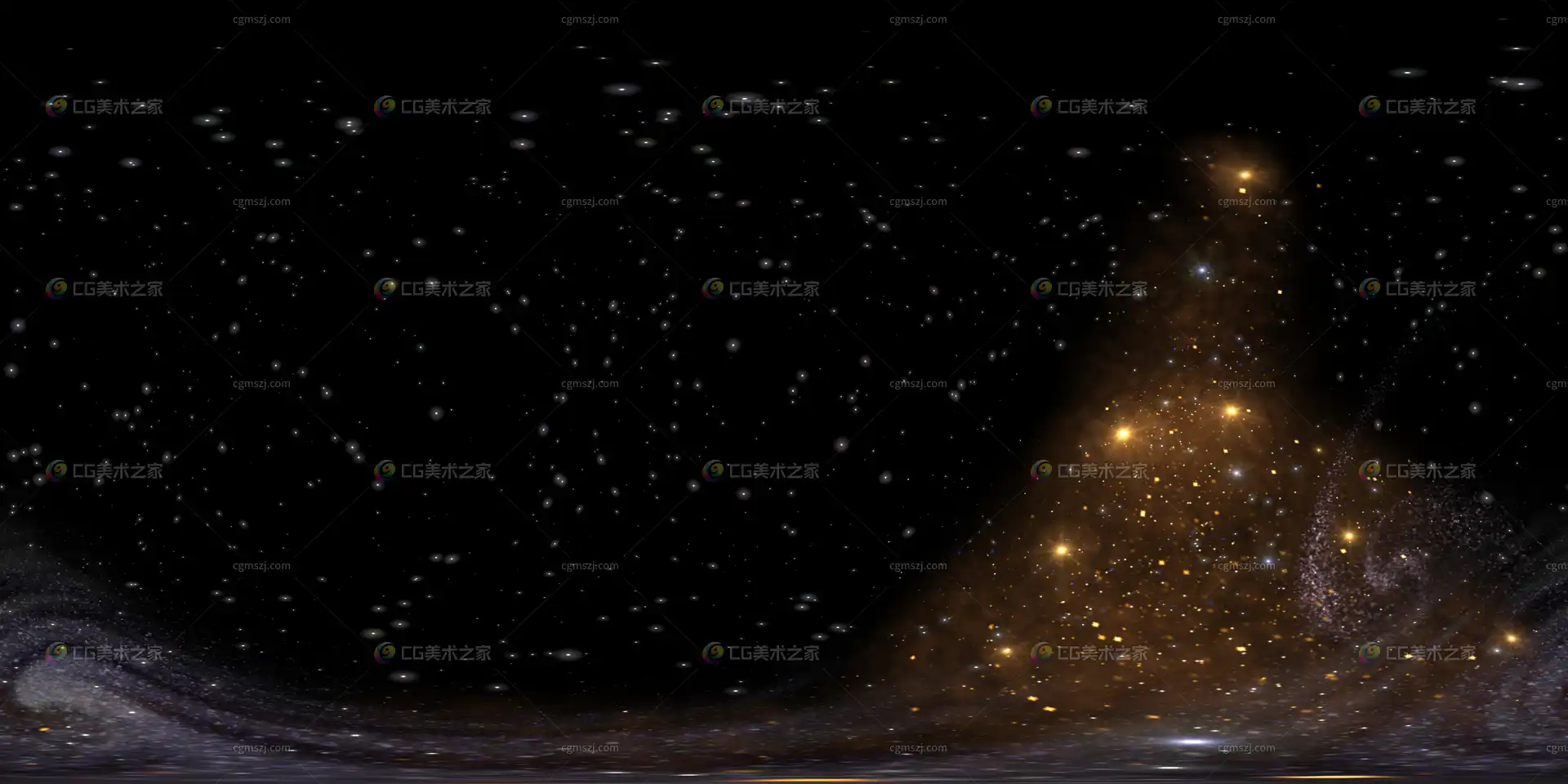 橙黄色星团全景贴图 