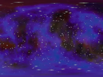 蓝紫色星云全景贴图