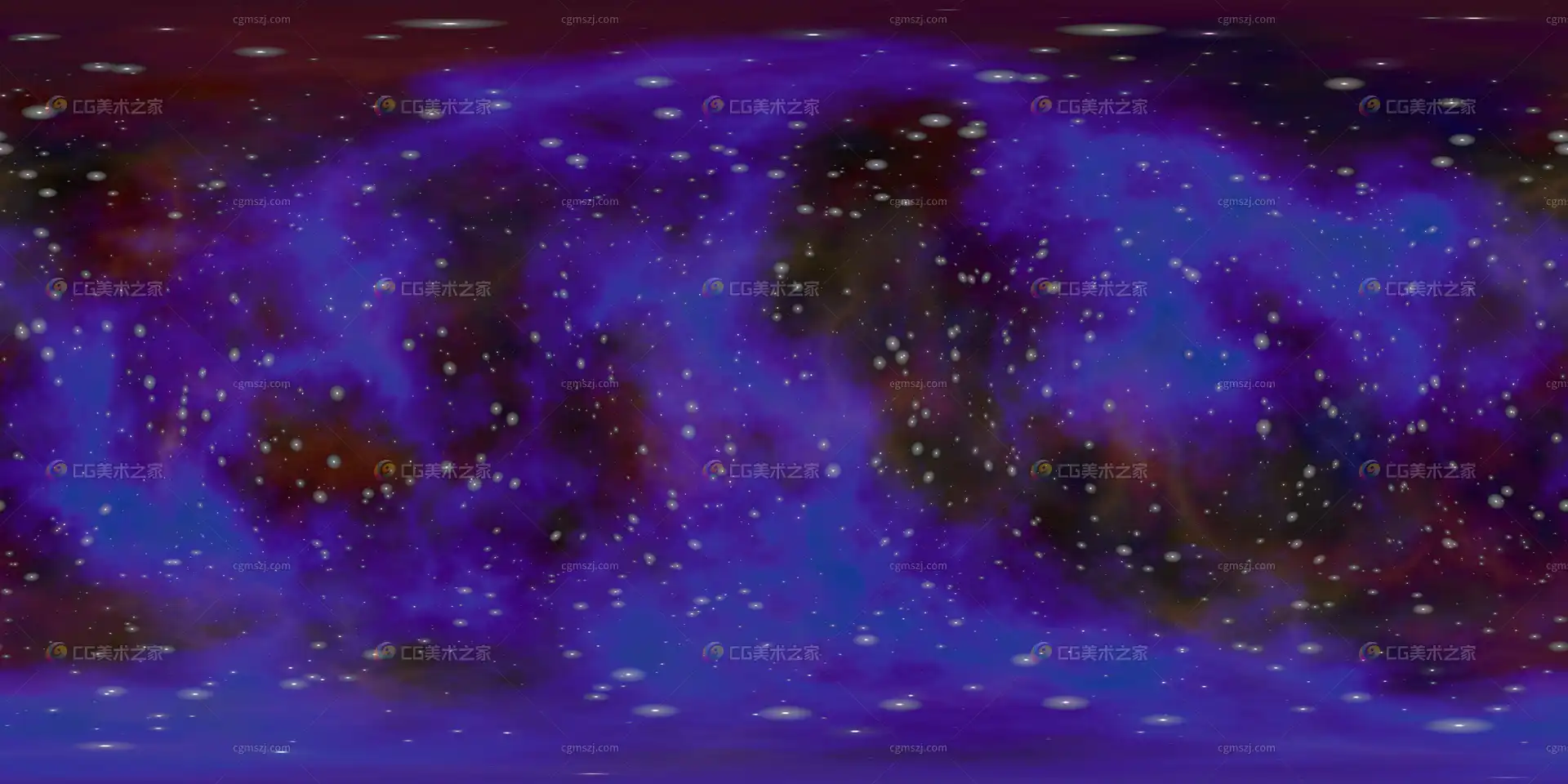 蓝紫色星云全景贴图