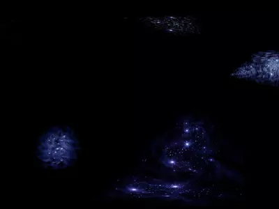 蓝色星团星云全景贴图