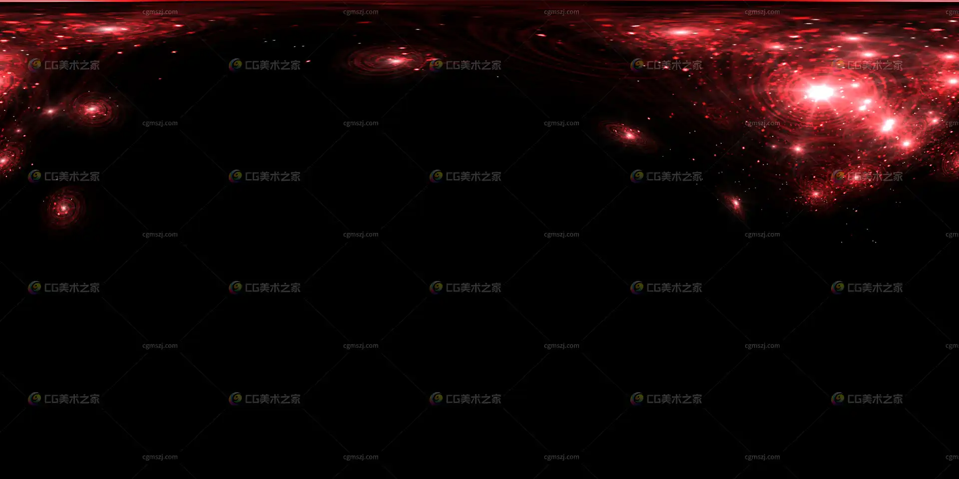 红色星云星团全景贴图