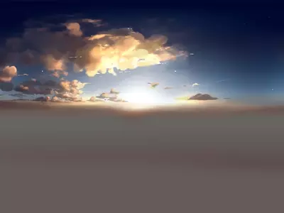 漫画卡通天空全景贴图