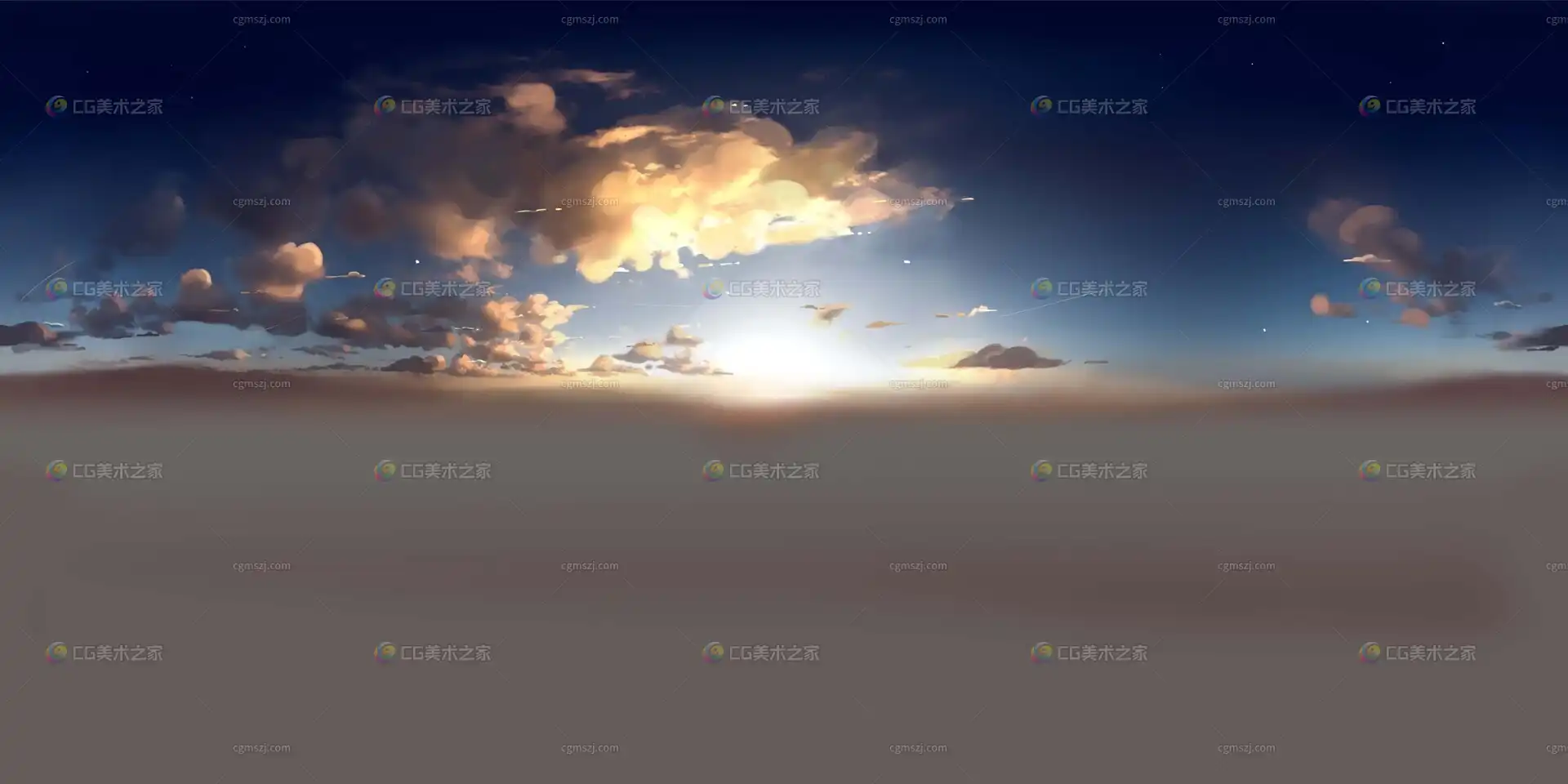 漫画卡通天空全景贴图