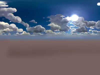 漫画卡通晴朗天空贴图                                              