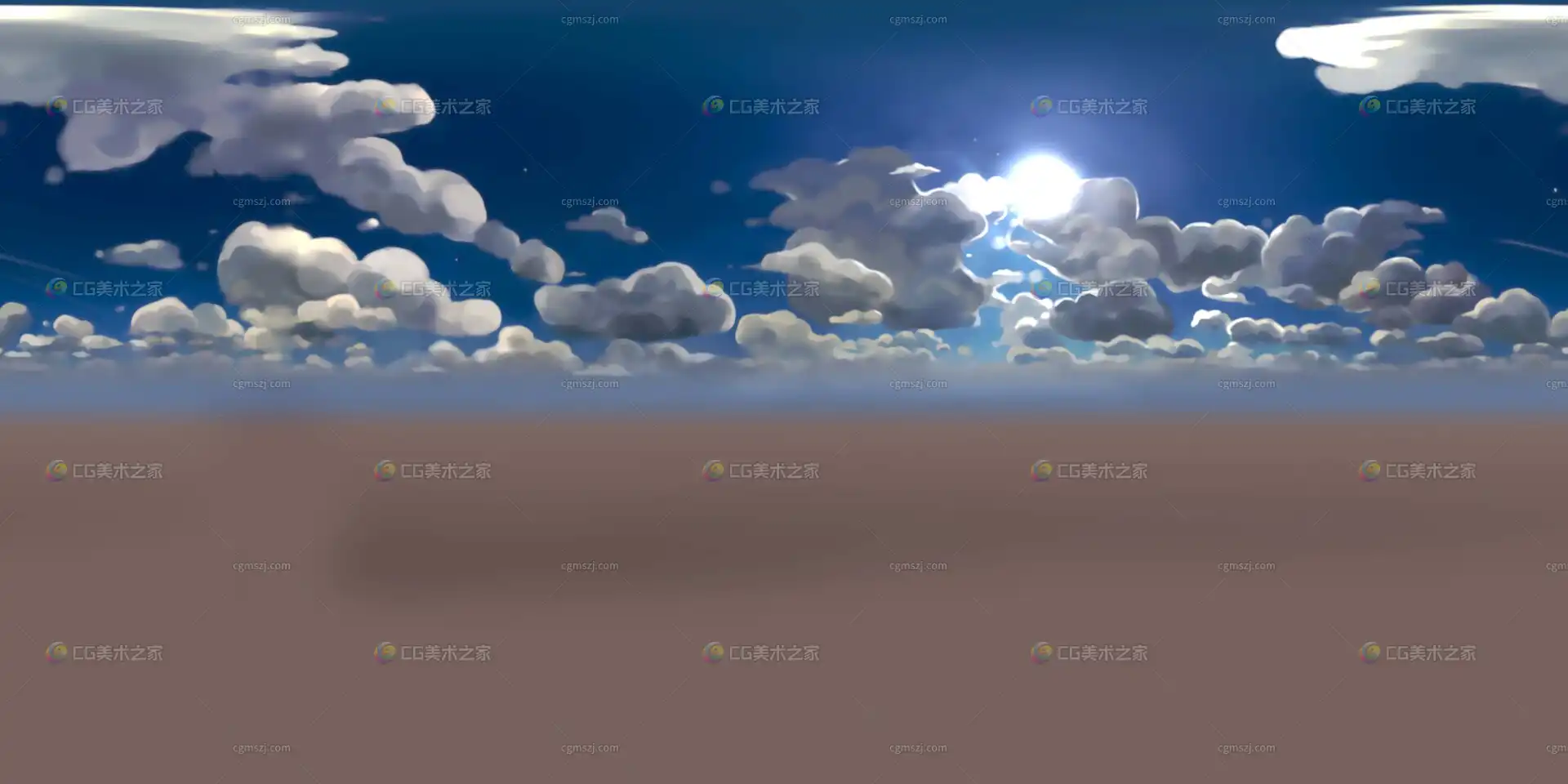 漫画卡通晴朗天空贴图                                              