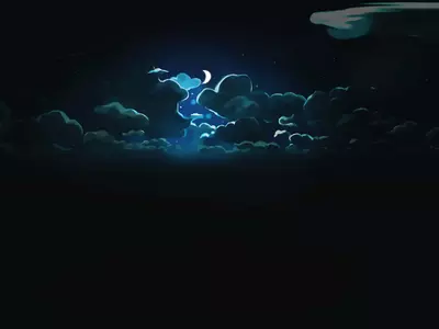 深色夜空漫画卡通贴图