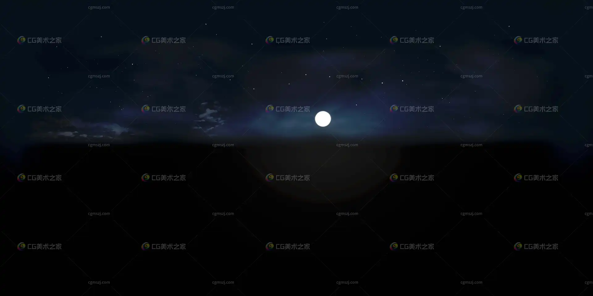 漫画卡通深夜天空贴图