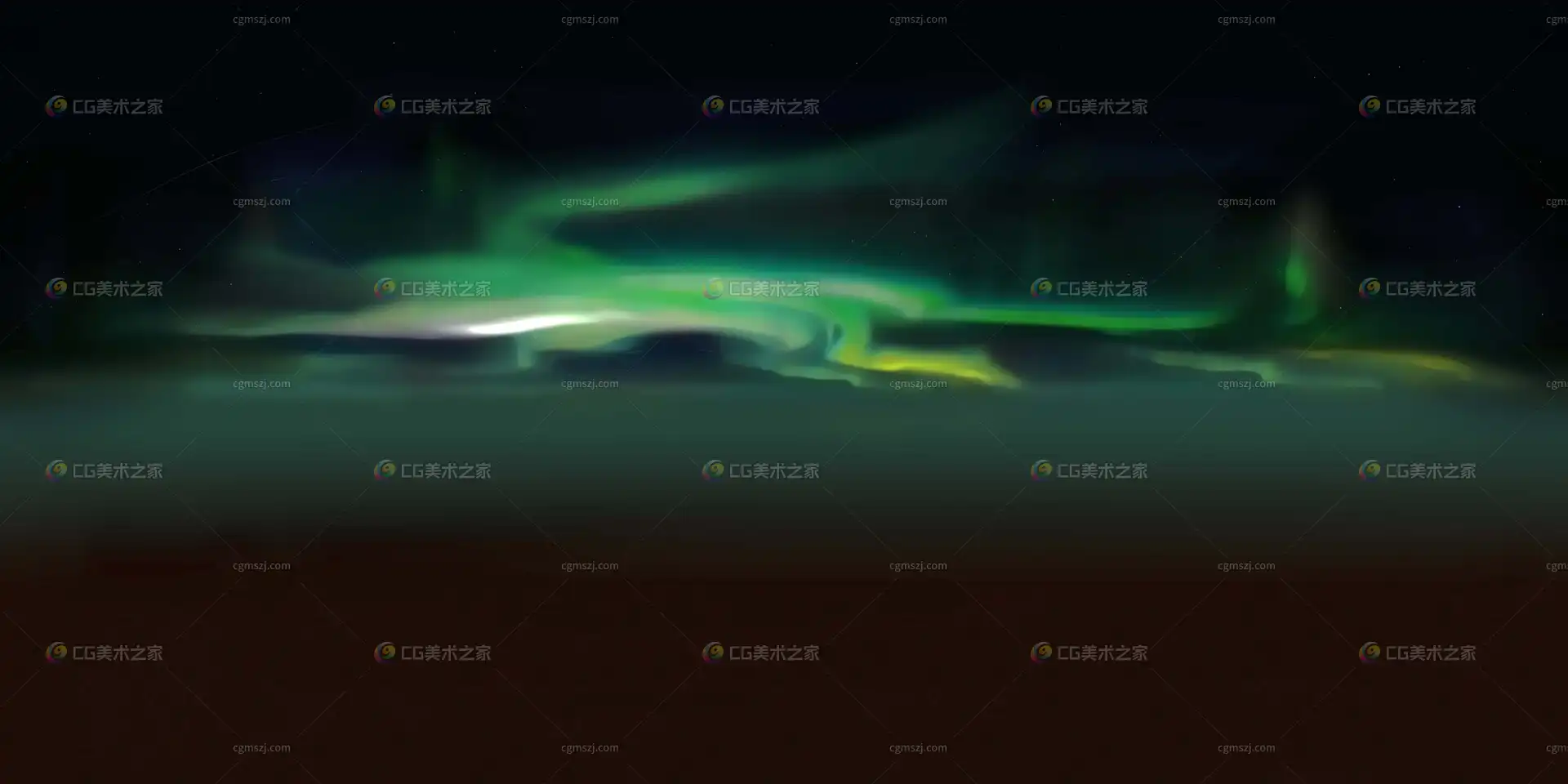 漫画卡通 深夜极光贴图