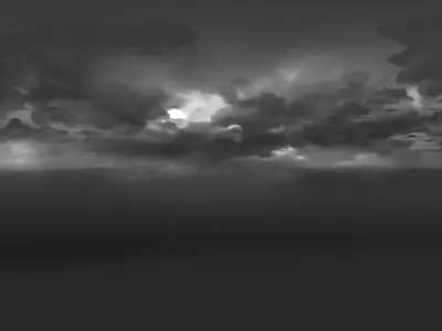 漫画卡通灰暗天空贴图