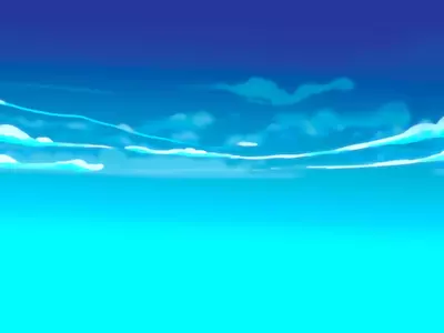 蓝天碧海卡通贴图