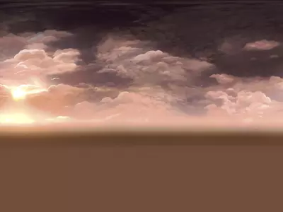 粉橙云霞天空贴图 