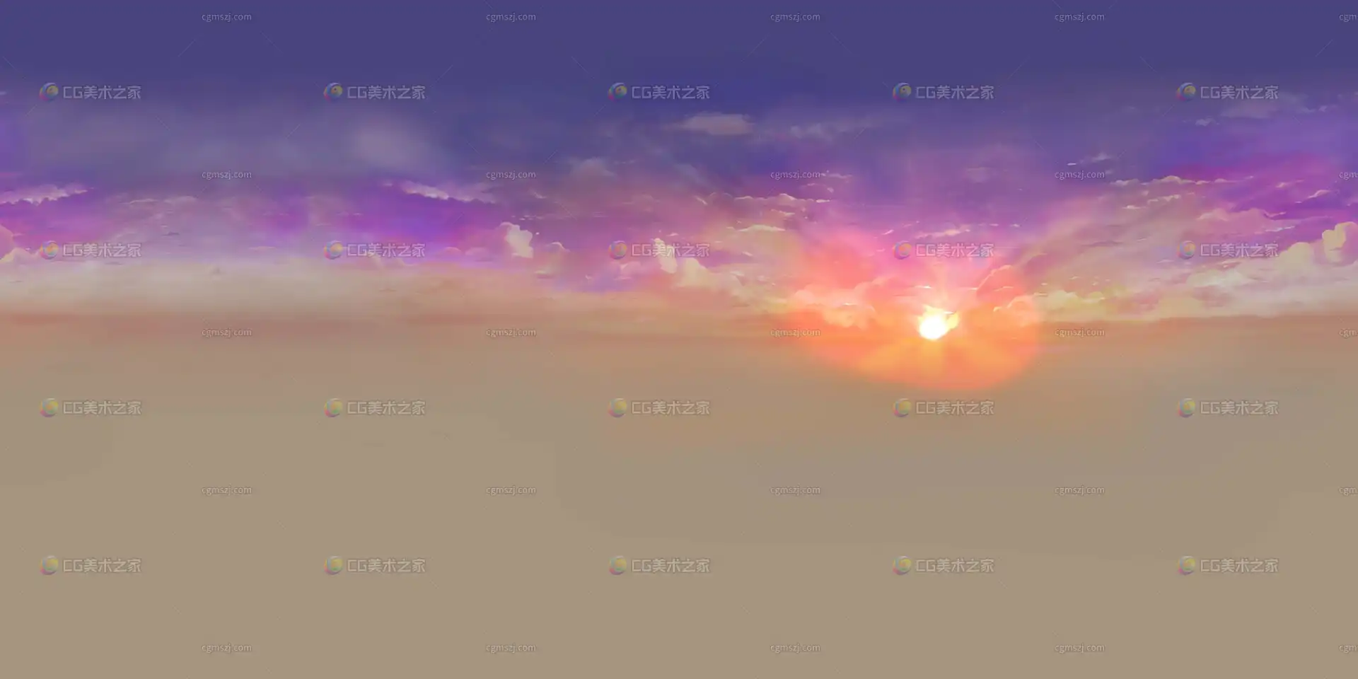 梦幻天空卡通贴图