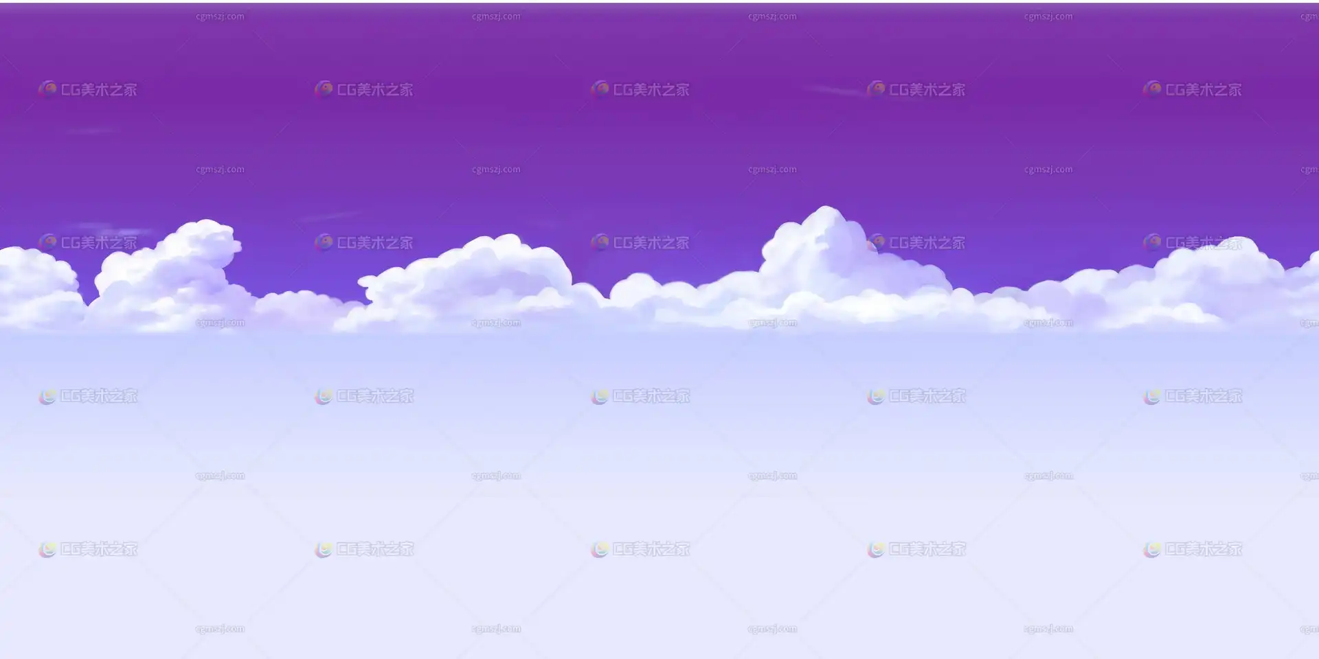 紫空白云卡通贴图