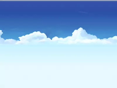 蓝空白云卡通贴图