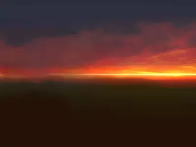 橙红渐变晚霞贴图