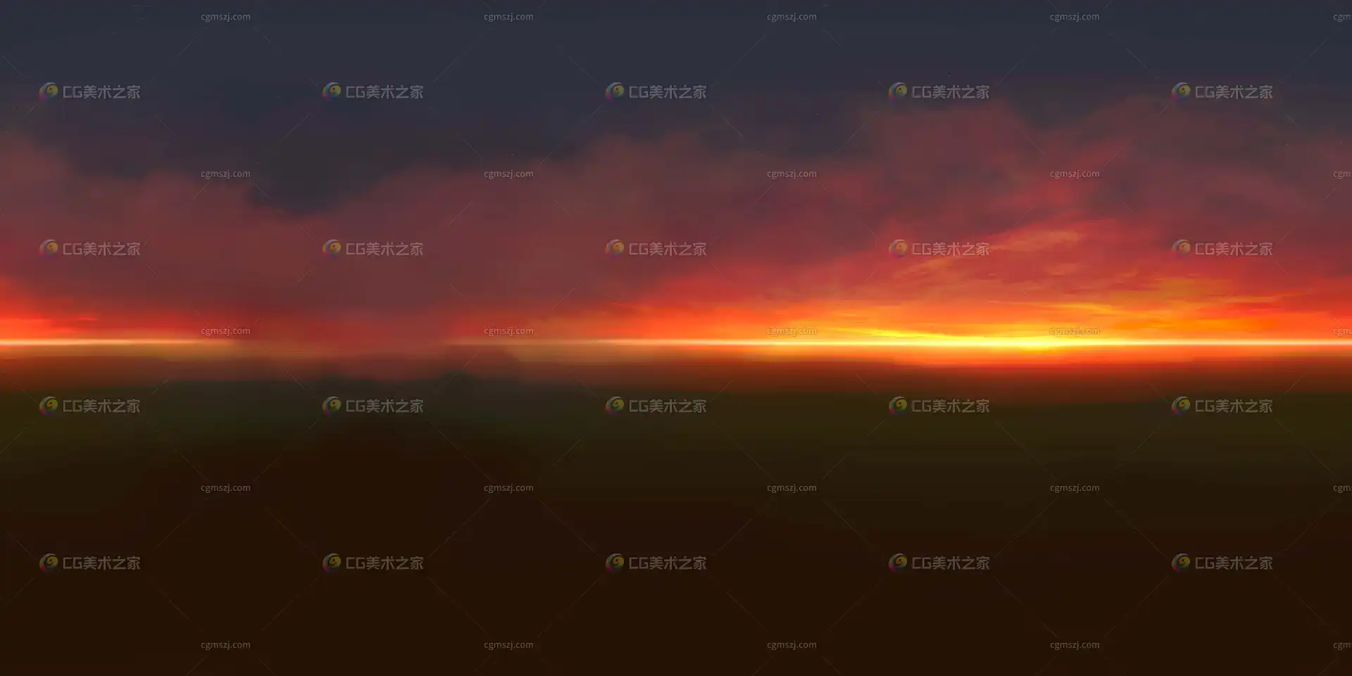 橙红渐变晚霞贴图