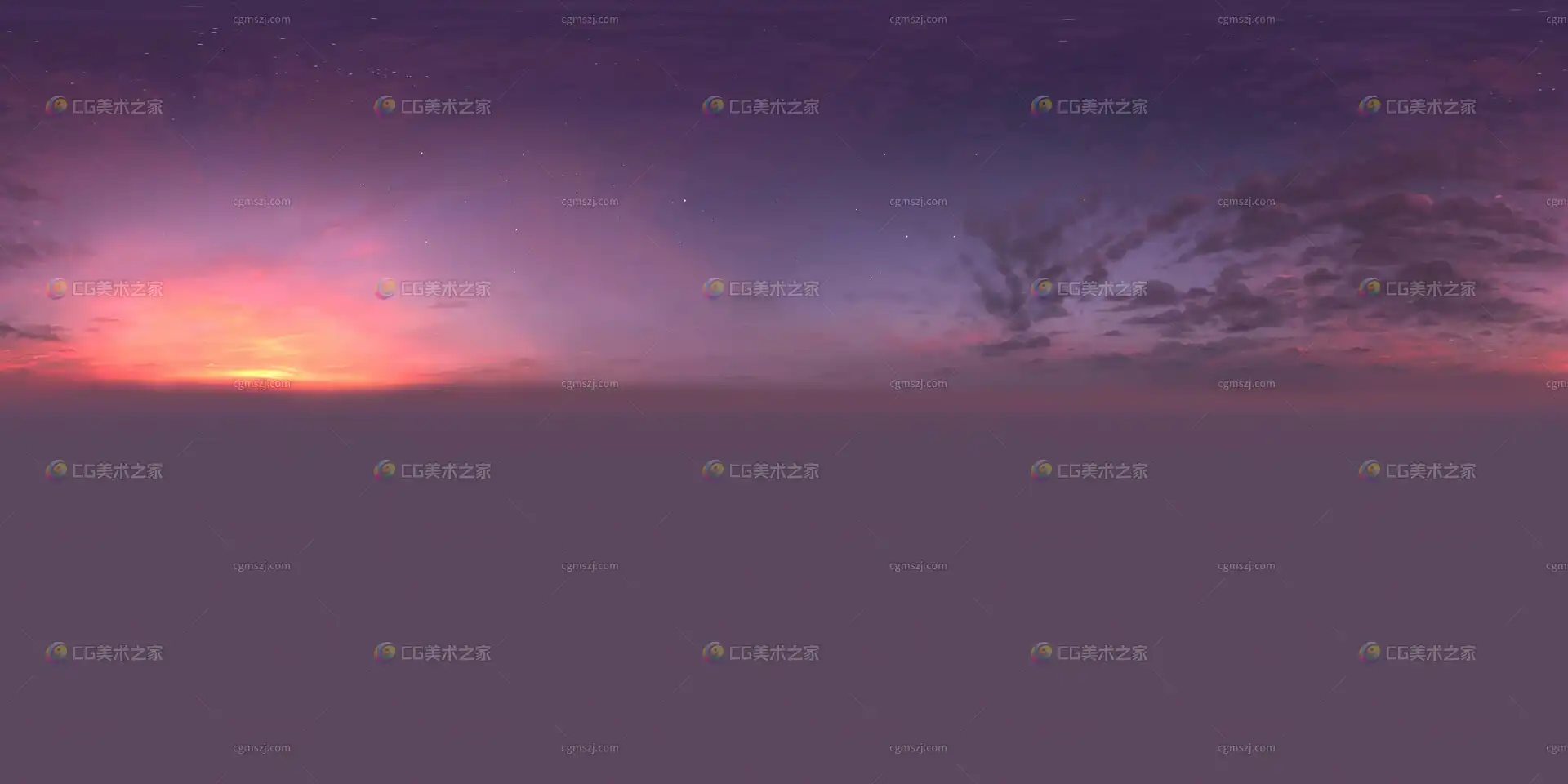 粉紫渐变晚霞贴图