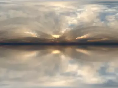 黄昏日落水面倒影贴图