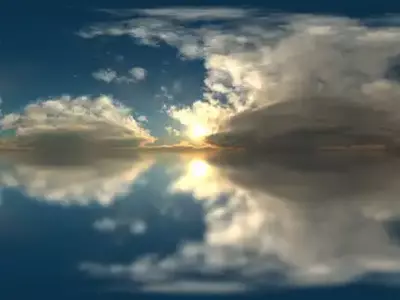天空日出海面倒影贴图