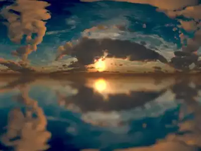 日落天空水镜贴图