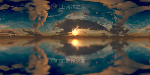 日落天空水镜贴图