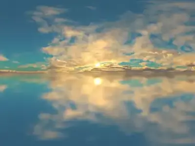 日出天空海面倒影贴图