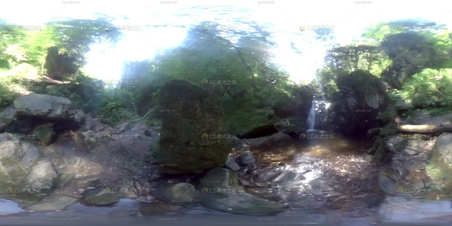 荒郊树林溪流贴图